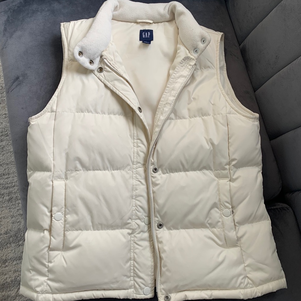 White Vest jacket Gap